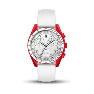 Oceanaut Modern White Dial Plastic Men's Watch, 40mm
