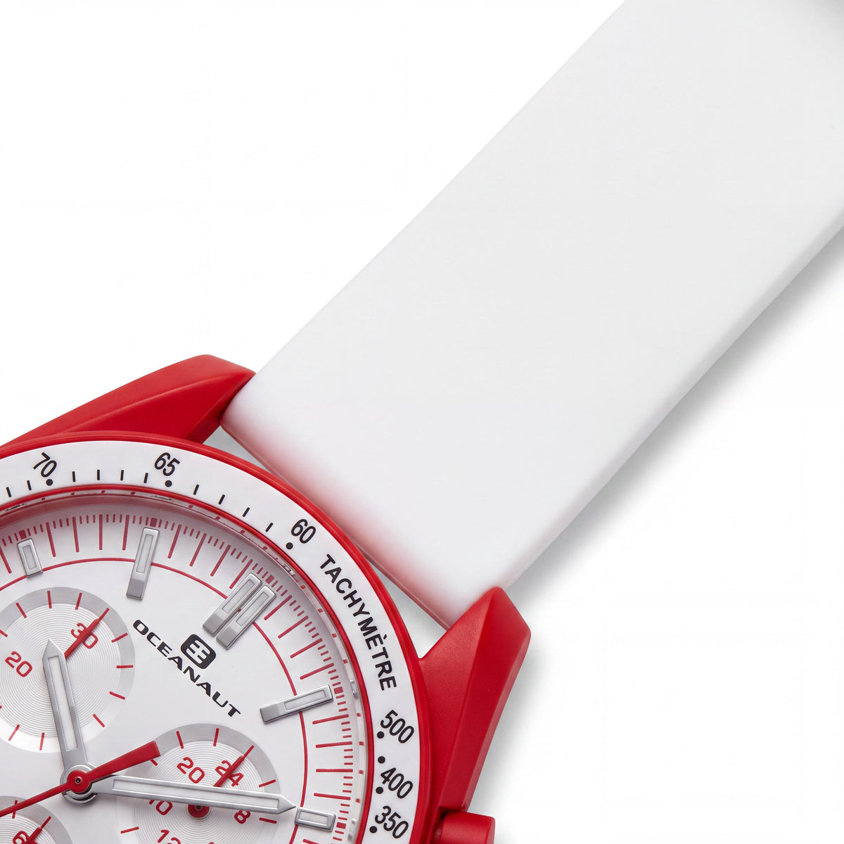 Reloj moderno Oceanaut OC7587 para hombre con esfera blanca, correa de piel, resistencia al agua de 50 m y movimiento de cuarzo, Photo 3