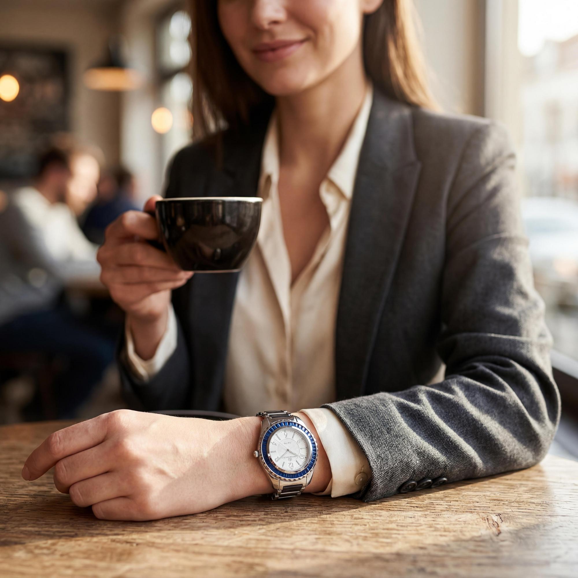 Reloj Oceanaut para mujer, esfera plateada de acero inoxidable, Photo 4