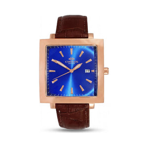 Oniss Modern Blue Dial Stainless Steel Men's Watch, 40mm