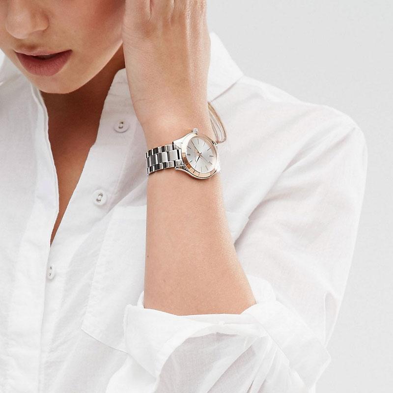 Michael Kors Women's MK3514 Slim Runway Silver Watch - buy online