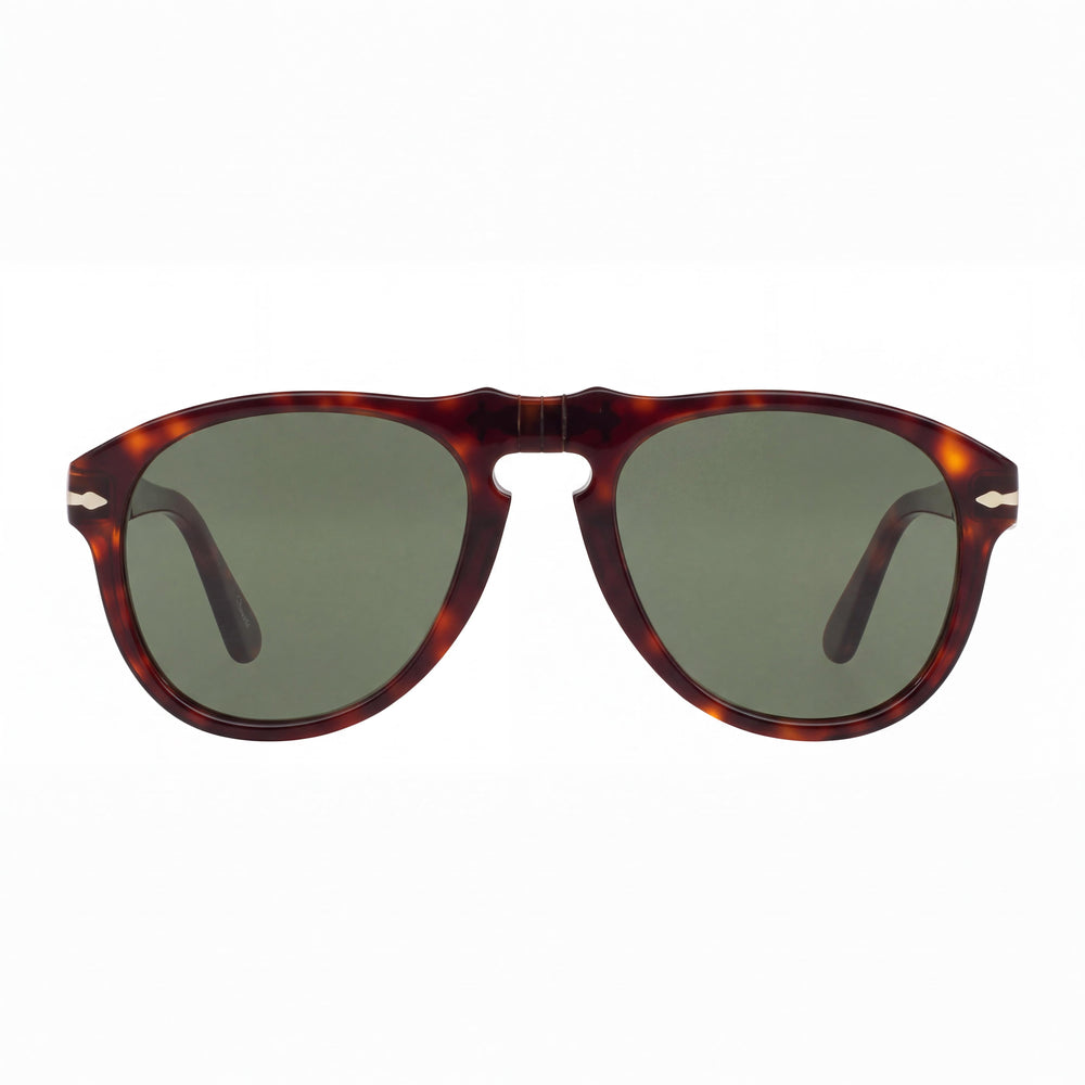 Persol PO0649 Aviator Sunglasses Unisex — front view, Acetate frame