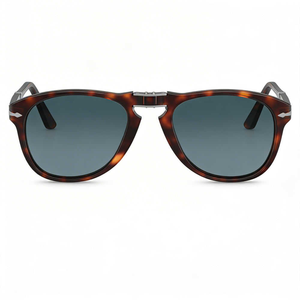 Persol Po0714 Folding Aviator Sunglasses Unisex — front view, Acetate frame