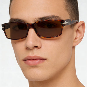 Persol Po2803s Rectangle Sunglasses Unisex — interior view, Polarized lens detail