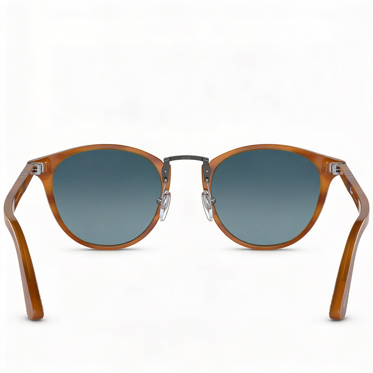 Persol Po3108s Striped Brown Round Sunglasses Unisex, 49mm, Photo 3