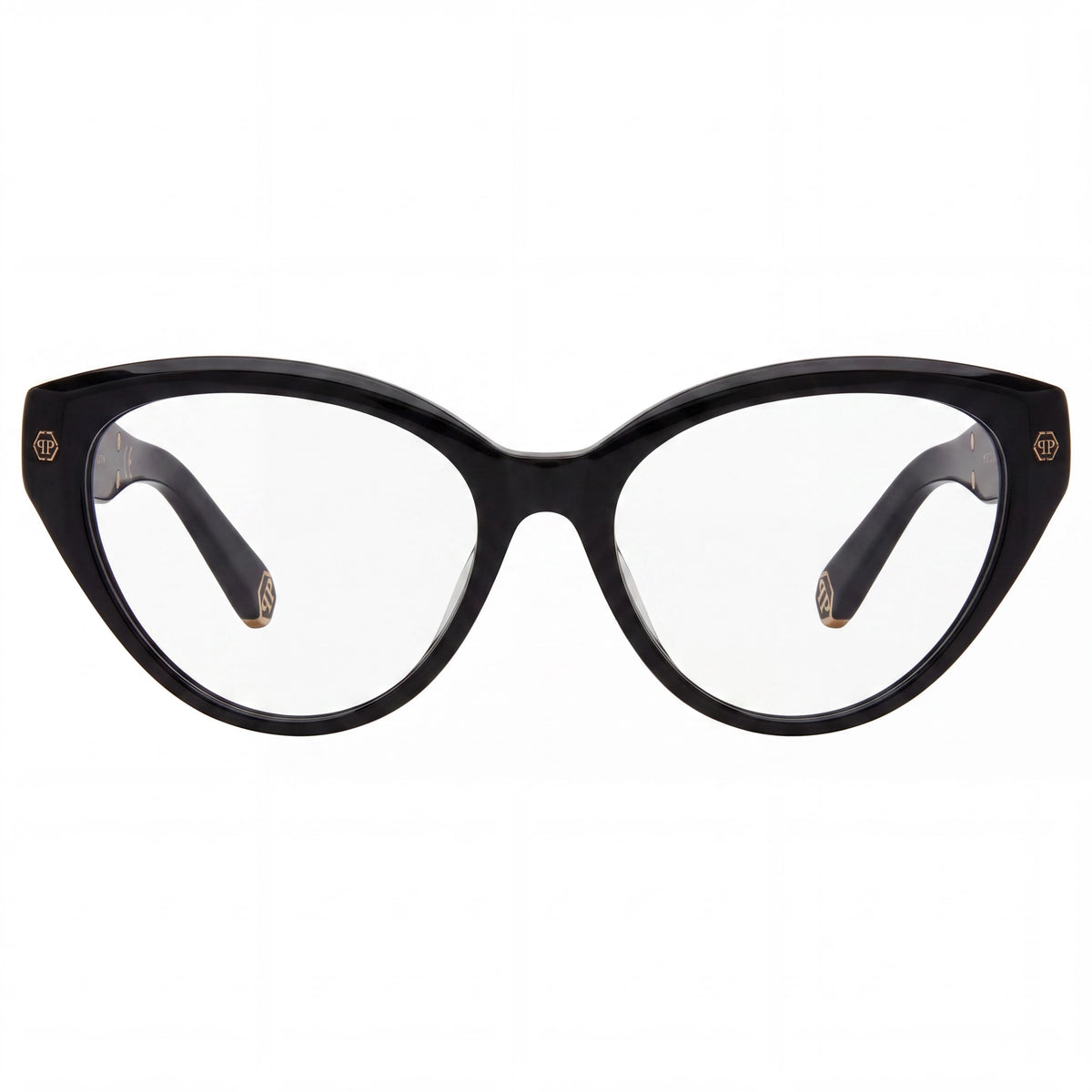 Gafas de sol Philipp Plein negras brillantes estilo ojo de gato para mujer, 54 mm, Photo 2