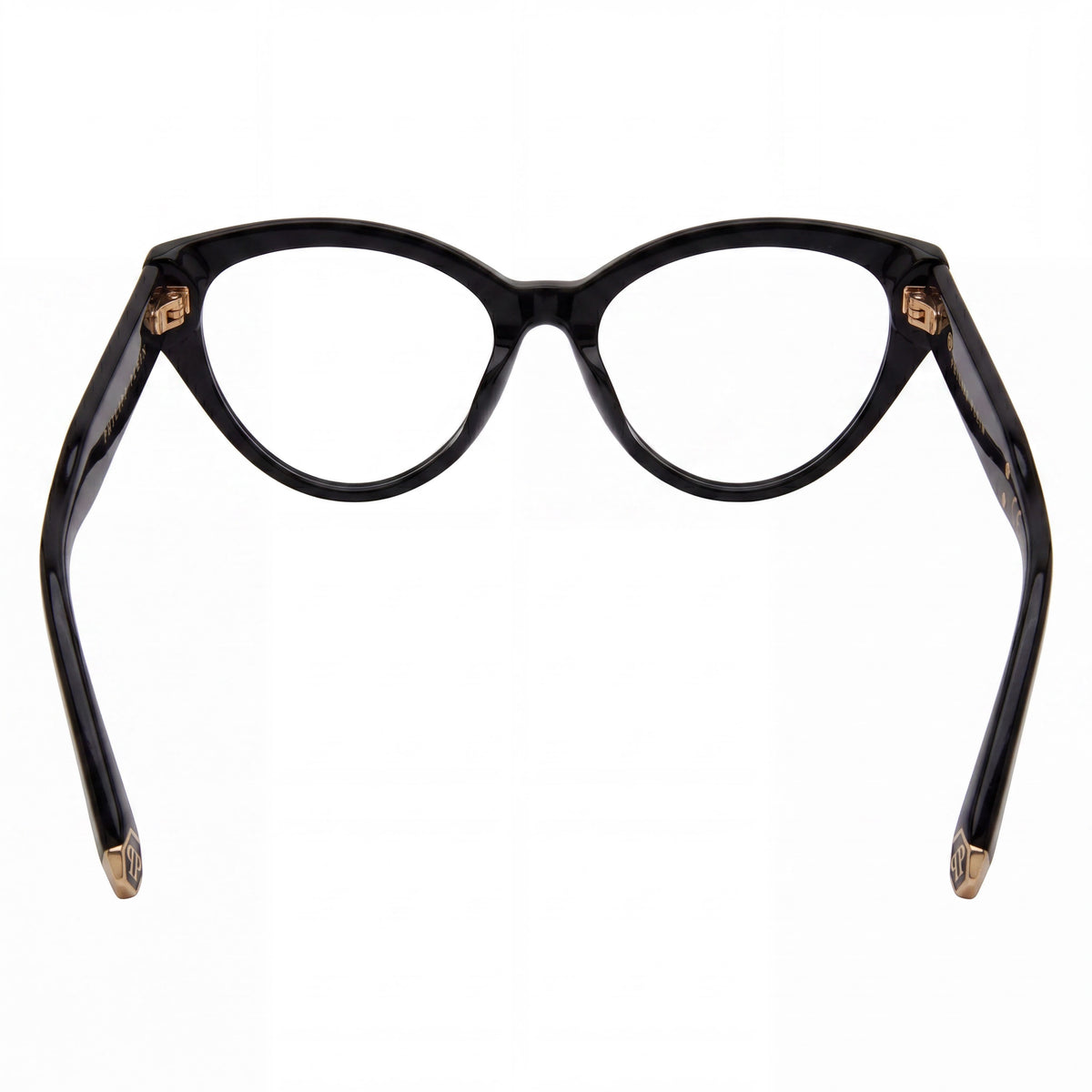 Gafas de sol Philipp Plein negras brillantes estilo ojo de gato para mujer, 54 mm, Photo 3