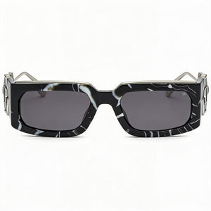Philipp Plein Rectangle Sunglasses for Men — front view, Acetate frame