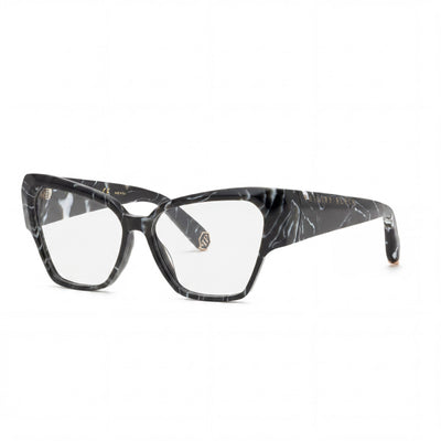 Philipp Plein Havana Cat Eye Eyeglasses for Men, Acetate frame