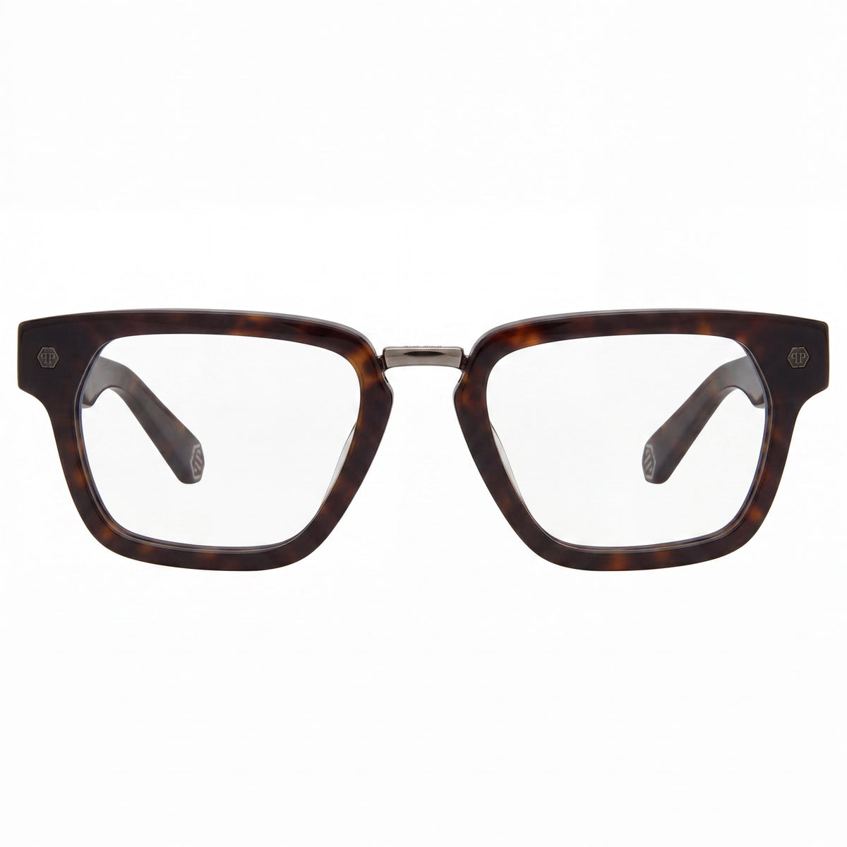 Philipp Plein Dark Havana Rectangle Eyeglasses for Men, 51mm, Photo 2