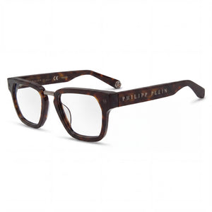 Philipp Plein Havana Rectangle Eyeglasses for Men, 51mm frame