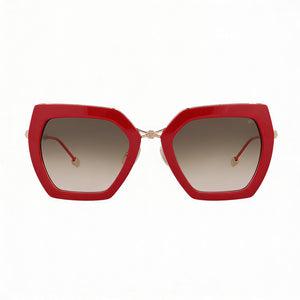 Philipp Plein Spp097s Square Sunglasses for Women — front view, Metal frame
