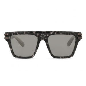 Philipp Plein Spp108v Rectangle Sunglasses Unisex — front view, Plastic frame