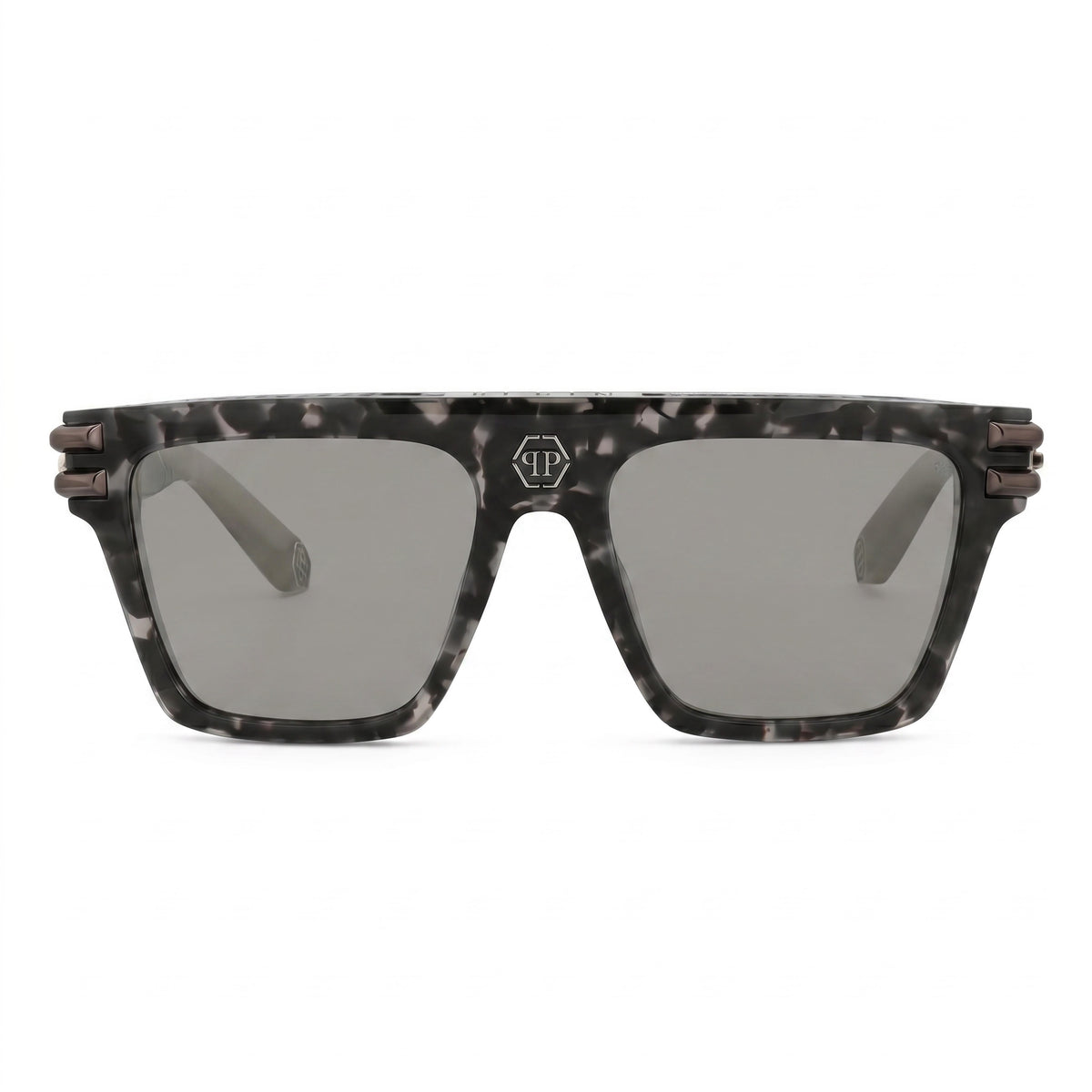 Gafas de sol rectangulares unisex Philipp Plein Spp108v multicolor, 56mm, Photo 2