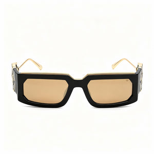 Philipp Plein SPP119M Rectangle Sunglasses Unisex — front view, Acetate frame