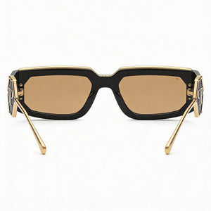 Philipp Plein SPP119M Rectangle Sunglasses for Unisex — front view, Cellulose Acetate frame