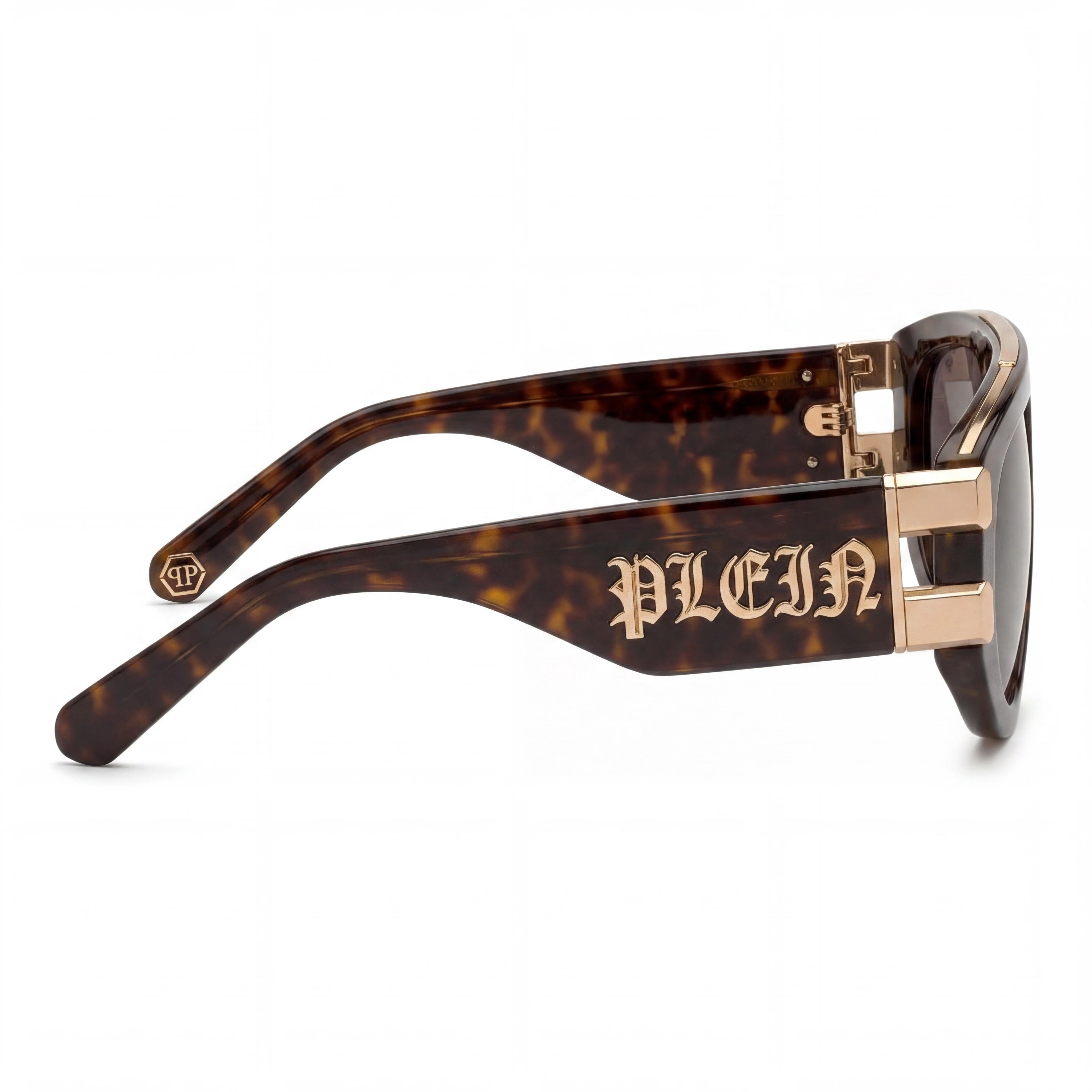 Philipp Plein SPP127V Havana Aviator Sunglasses for Men, 60mm, Photo 3