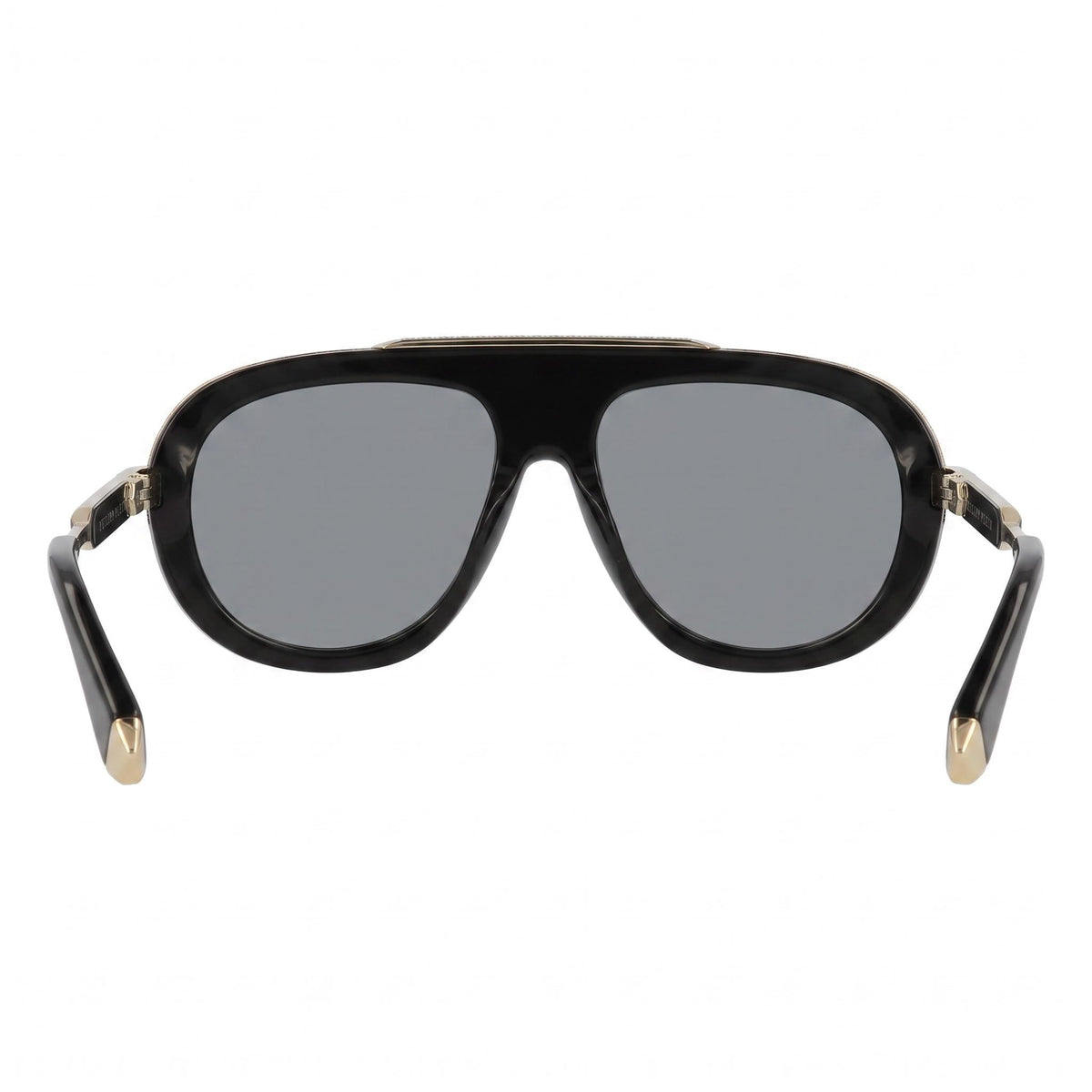 Philipp Plein Spp151m Shiny Black Aviator Sunglasses for Men, 57mm, Photo 2
