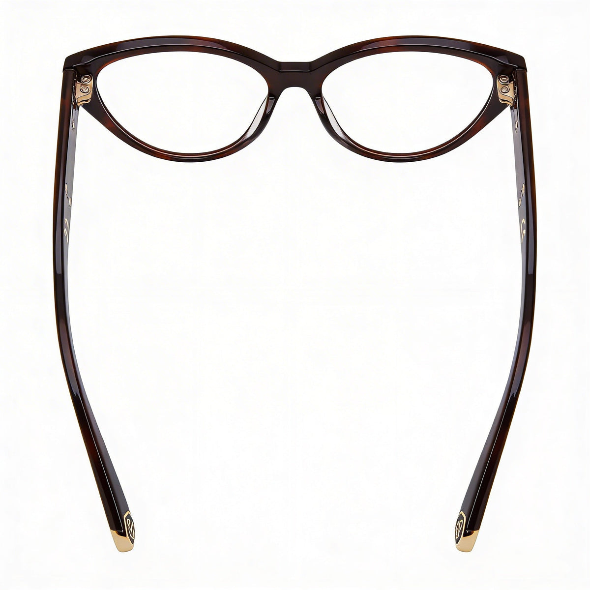 Gafas graduadas de ojo de gato para mujer Philipp Plein VPP052 Dark Havana, 54 mm, Photo 3