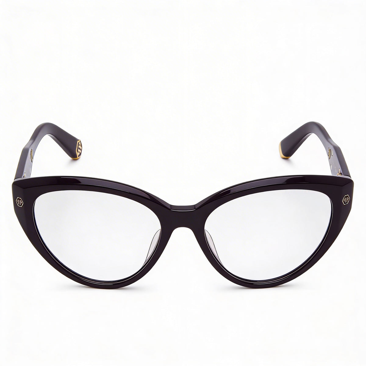 Philipp Plein VPP052M Shiny Violet Cat Eye Eyeglasses for Women, 54mm, Photo 2