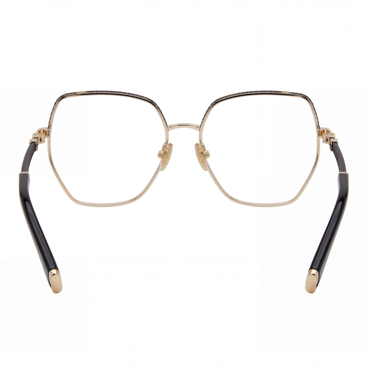Philipp Plein Vpp054s Black Cat Eye Eyeglasses for Men, Metal 57mm, Photo 3