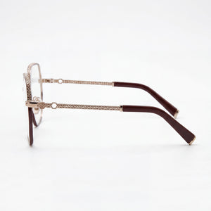 Philipp Plein VPP054S Butterfly Eyeglasses for Women — front view, Metal