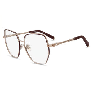 Philipp Plein VPP054S Gold Butterfly Eyeglasses for Women, Metal frame