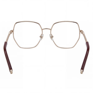 Philipp Plein VPP054S Butterfly Eyeglasses Women — side view, Gold Metal temples