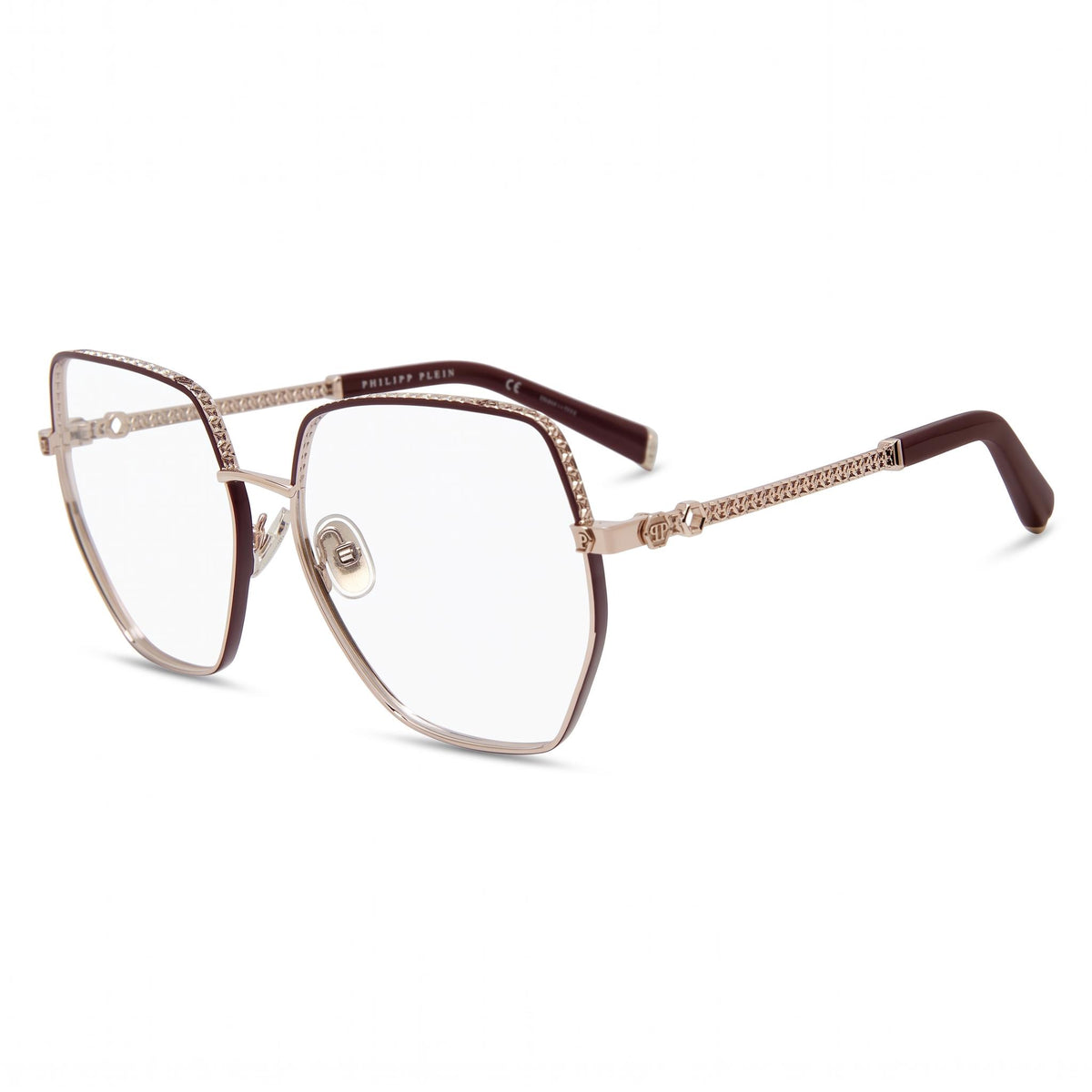 Gafas de oro rectangulares Philipp Plein Vpp054s para mujer, 57mm, Photo 1