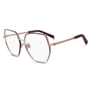 Philipp Plein Vpp054s Gold Rectangle Eyeglasses for Women, Glass lenses