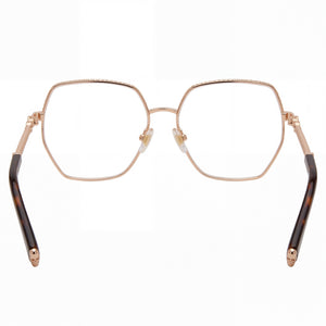 Philipp Plein Vpp054s Square Eyeglasses Men — side view, Gold 135mm temples