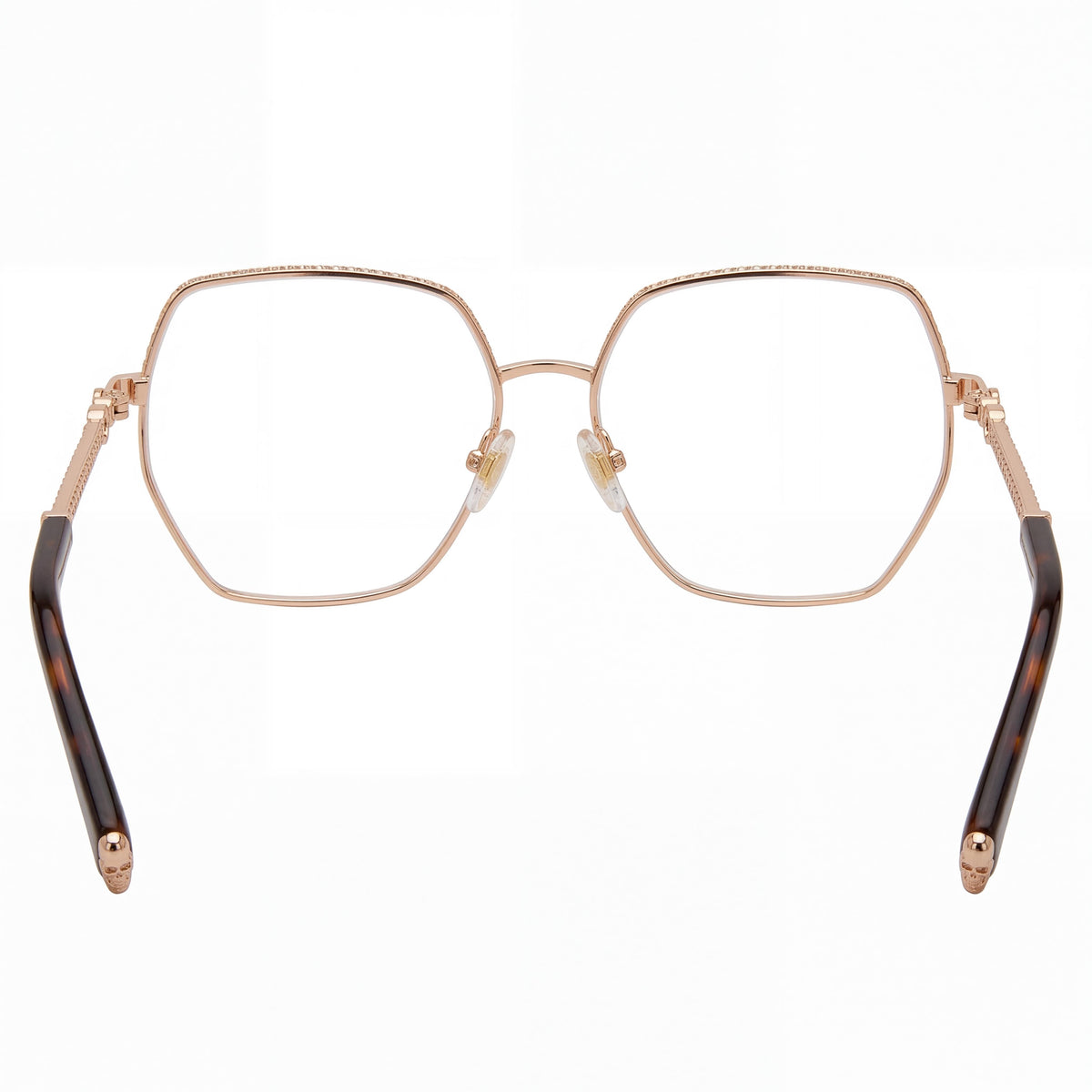 Philipp Plein Vpp054s Gold Square Eyeglasses for Men, 57mm, Photo 3