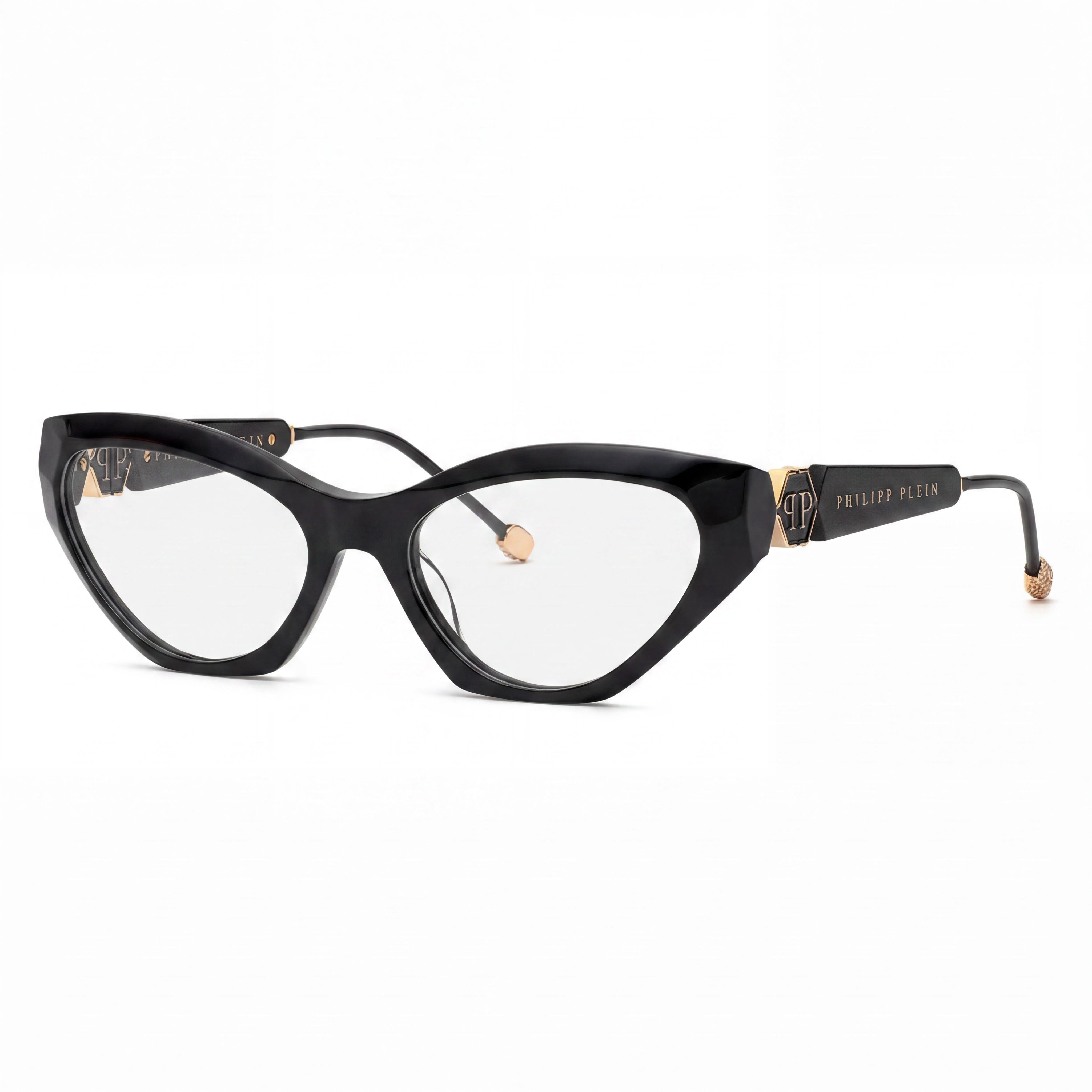 Gafas de sol Philipp Plein VPP069S ojo de gato negras para hombre, de acetato de 55 mm, Photo 1
