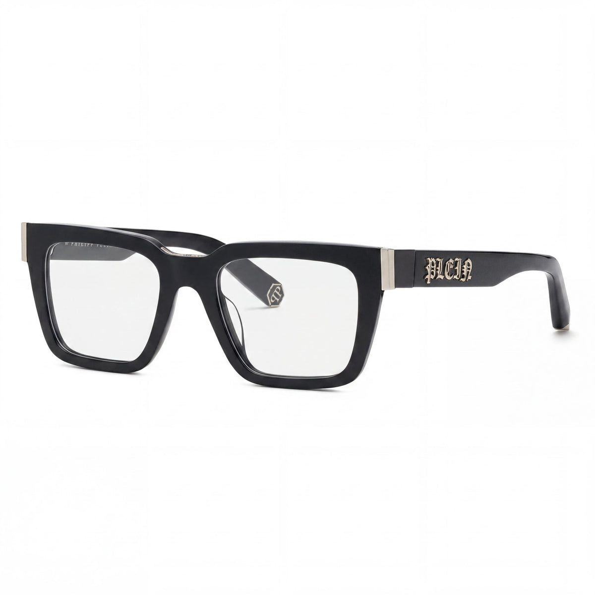 Gafas graduadas cuadradas para hombre Philipp Plein Vpp112m en negro brillante, 51 mm, Photo 1