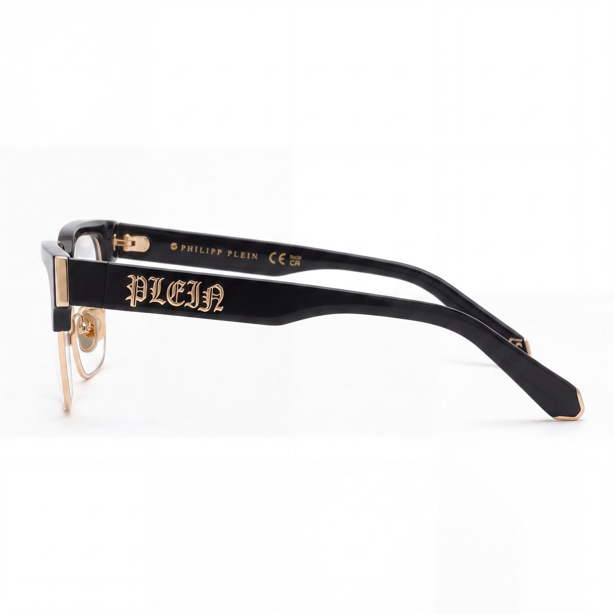 Gafas graduadas rectangulares doradas para hombre Philipp Plein VPP113M, metal 53 mm, Photo 3