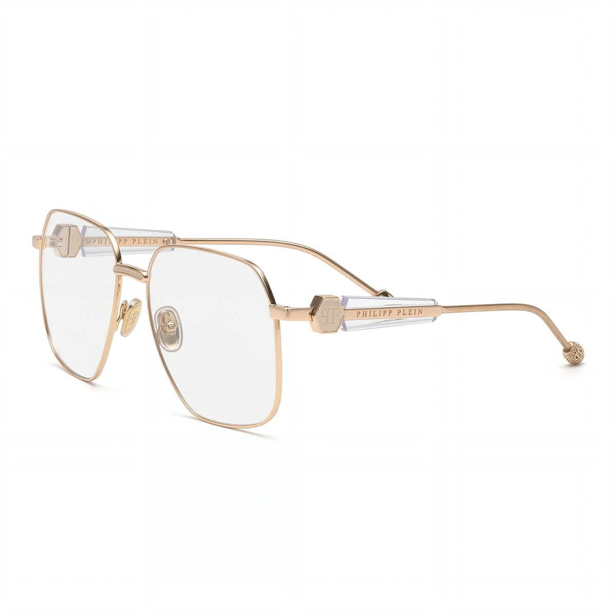 Philipp Plein Vpp126s Gold Butterfly Eyeglasses for Women, 57mm, Photo 1