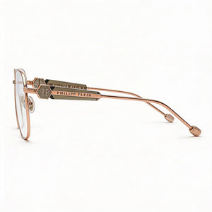 Philipp Plein Vpp126s Square Eyeglasses for Women — front view, Stainless Steel