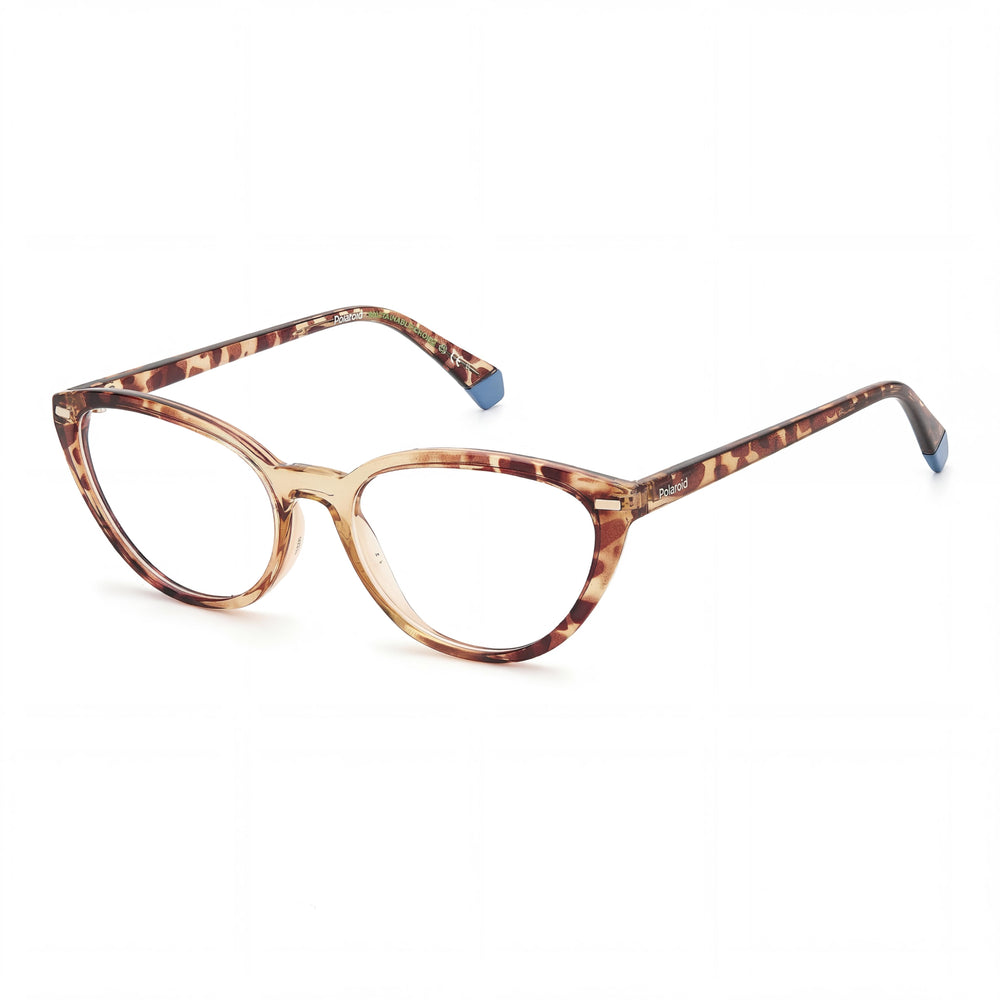 Gafas de sol Polaroid Pld D432 para mujer, con montura de ojo de gato inyectada, color beige habano, 53 mm