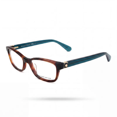 Gafas modernas para mujer Kate Spade New York con montura de acetato en color habana y 50 mm de ancho de lente