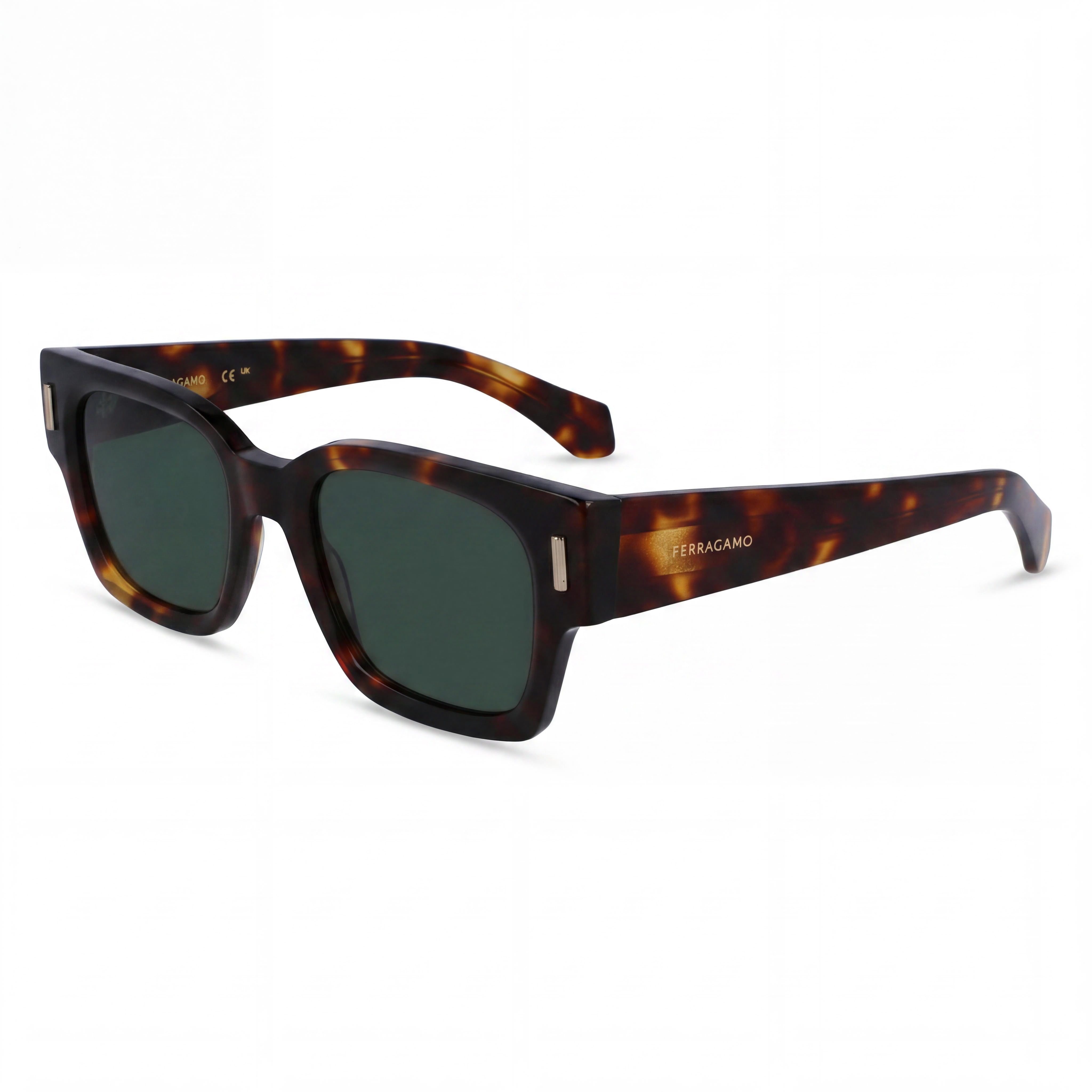 Ferragamo Modern Women’s Acetate Dark Tortoise UV 400 Sunglasses 52mm, Photo 1