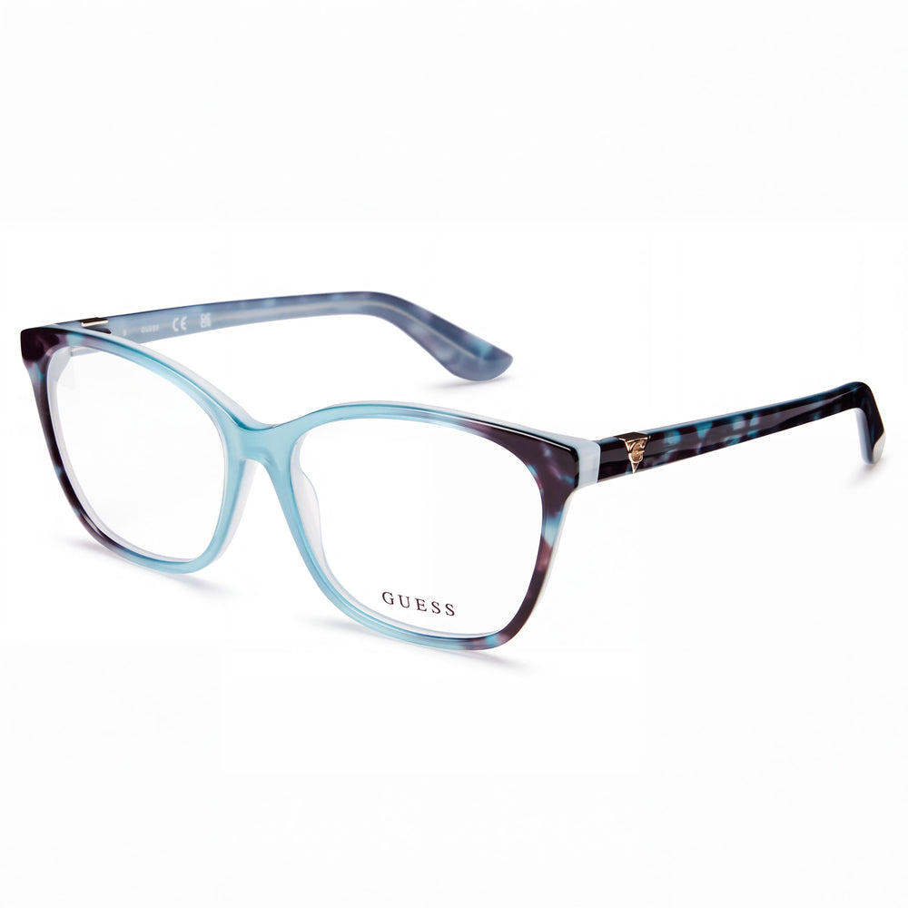 Gafas graduadas GUESS Gu2949-n para mujer, modernas, de plástico, color turquesa, 53-15-140, lentes de demostración transparentes, listas para graduar
