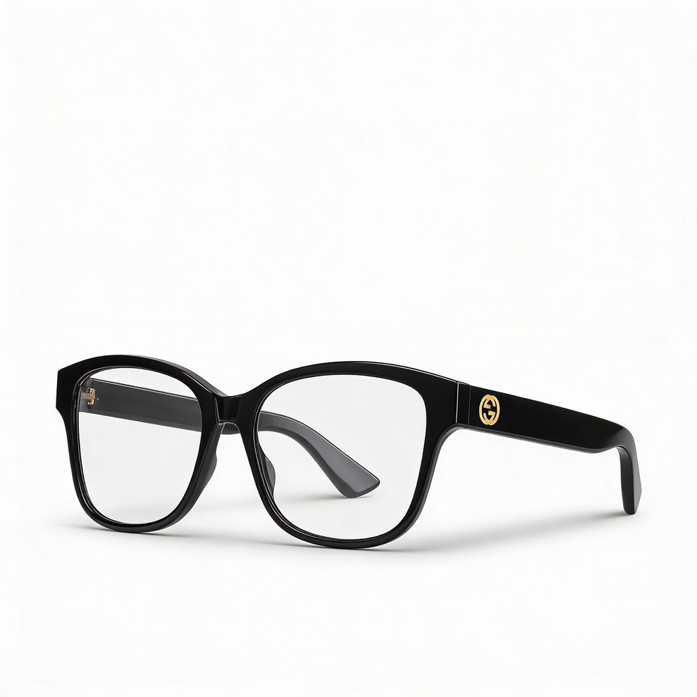 Gafas Gucci GG1340O para mujer, montura cuadrada de plástico, color negro, 54 mm