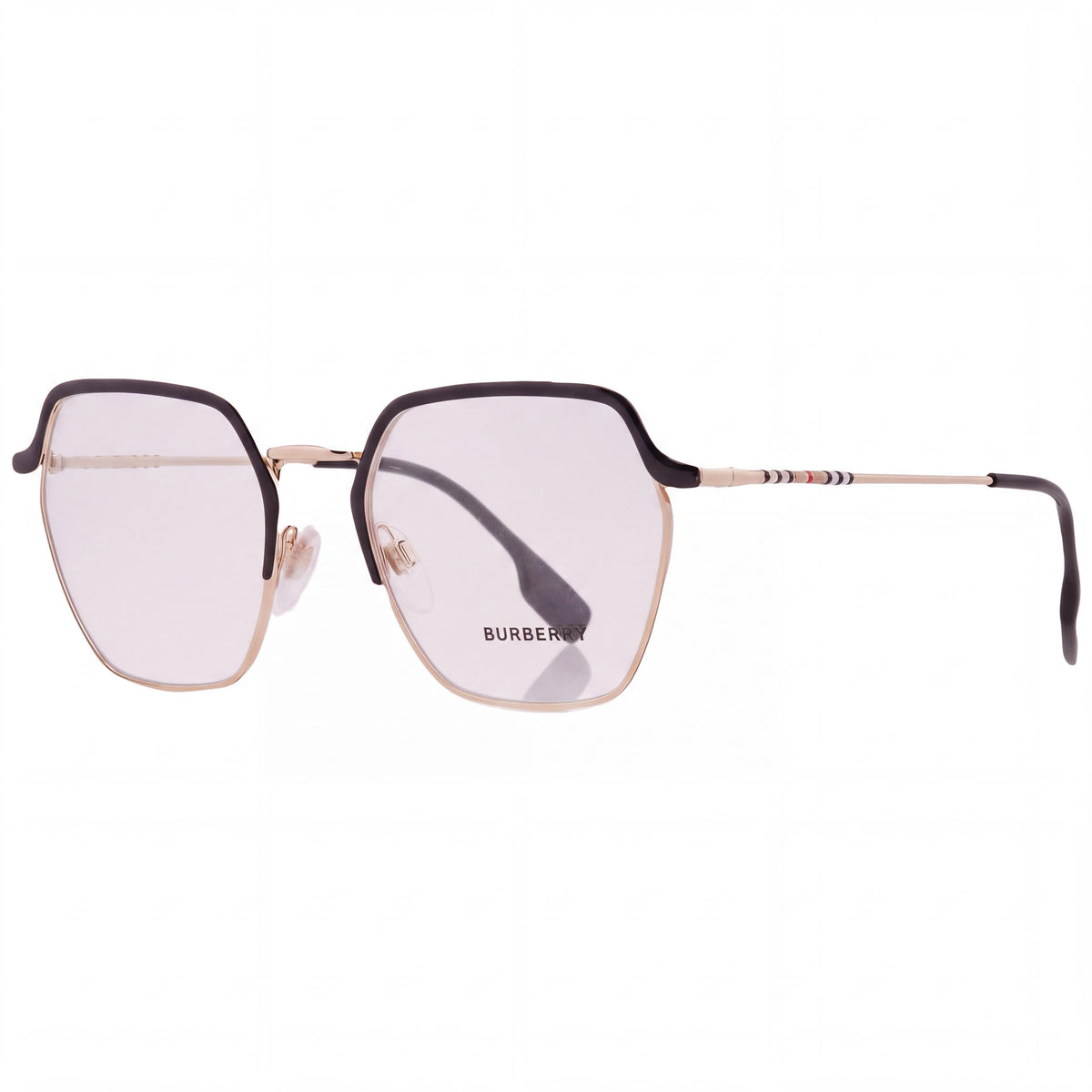 BURBERRY Gafas unisex con montura metálica en Angelica Black, ancho de lente 52 mm, puente 19 mm, patilla 140 mm, Photo 1
