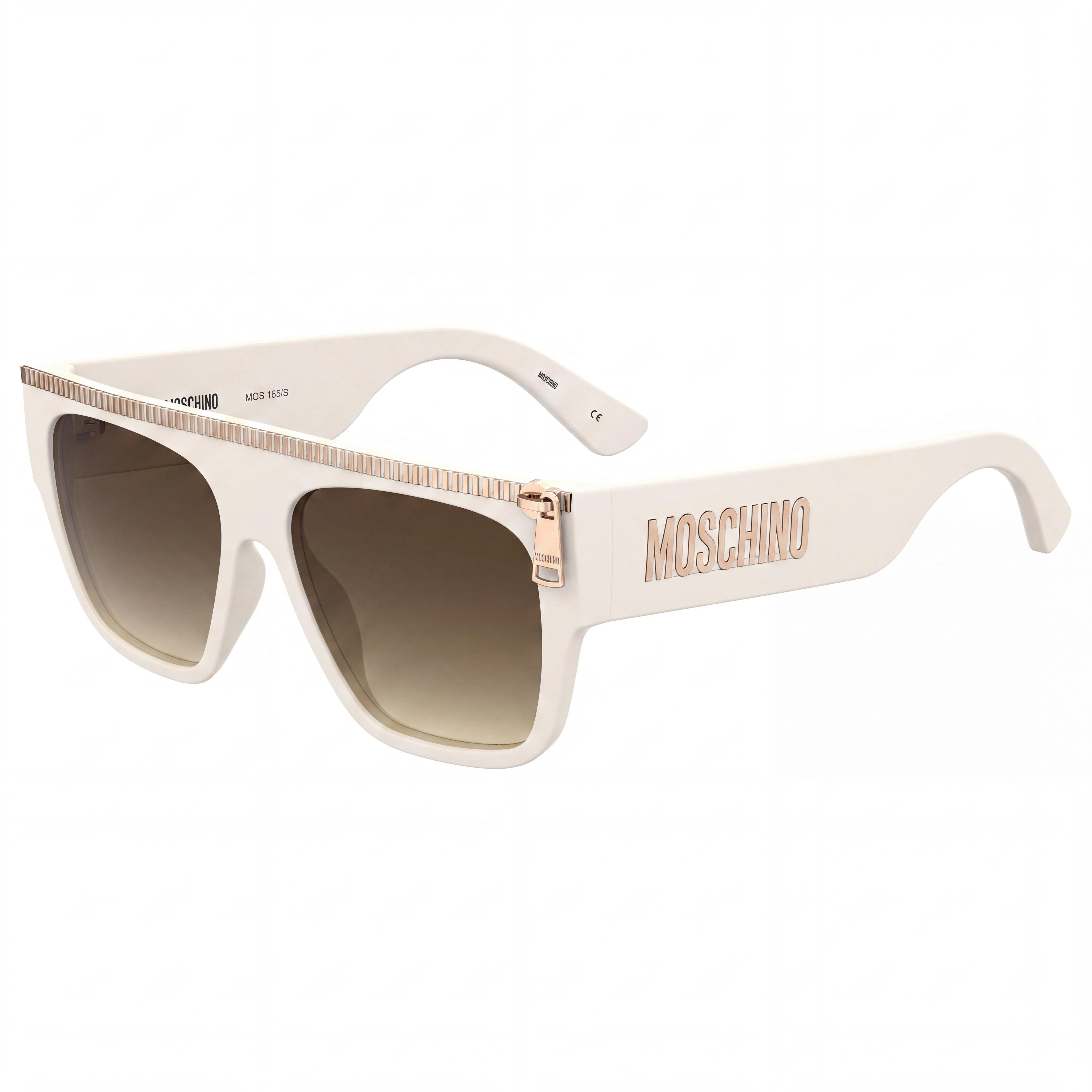 Moschino Casual Men's Ivory Polyamide Inj-GRIL. Frame, Non-Polarized Brown Shaded Lenses 56-16-145, Photo 1