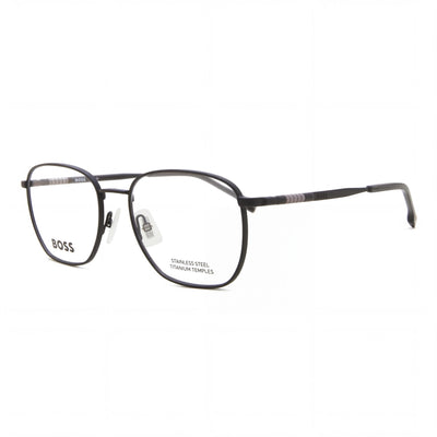 Hugo Boss Boss 1415 Unisex Optical Eyeglasses with Matte Black Metal Frame, Size 55-19-145