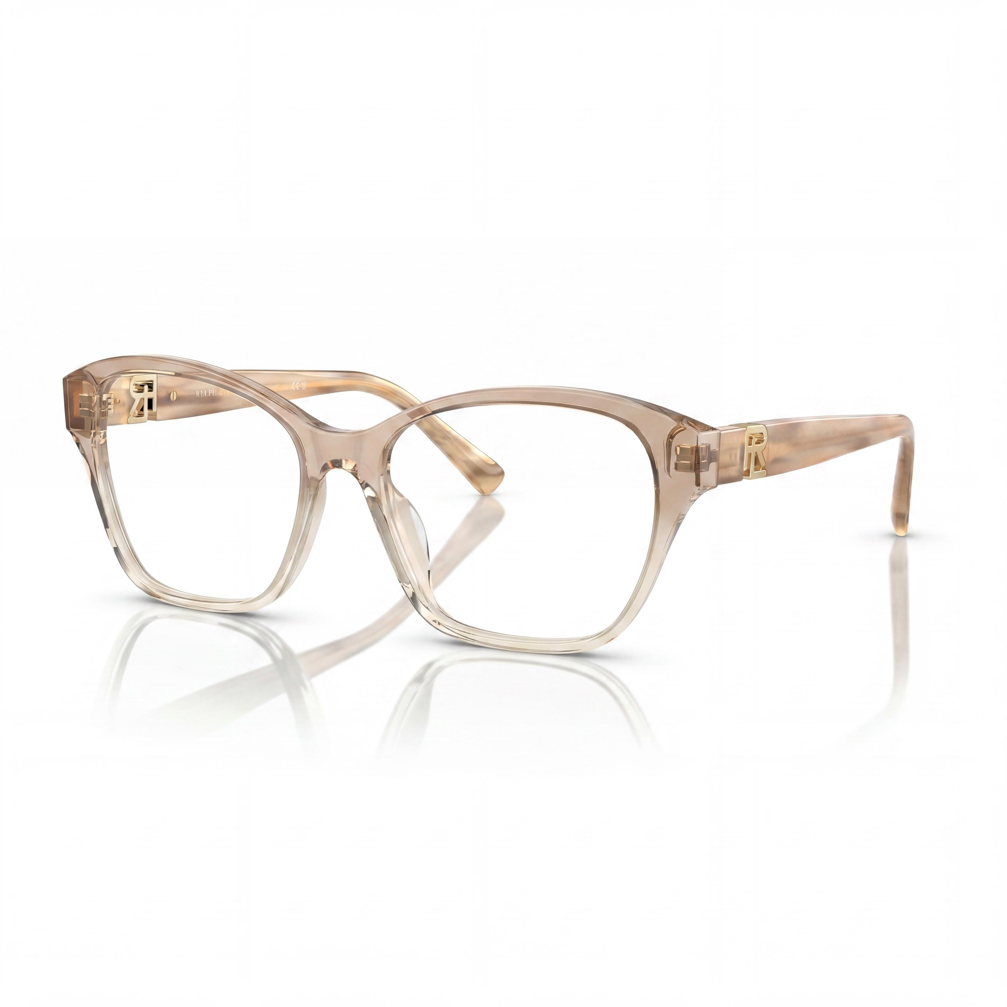 Ralph Lauren Rl 6236u Men's Transparent Beige Acetate Optical Frame with Clear Polycarbonate Lenses 55mm, Photo 1