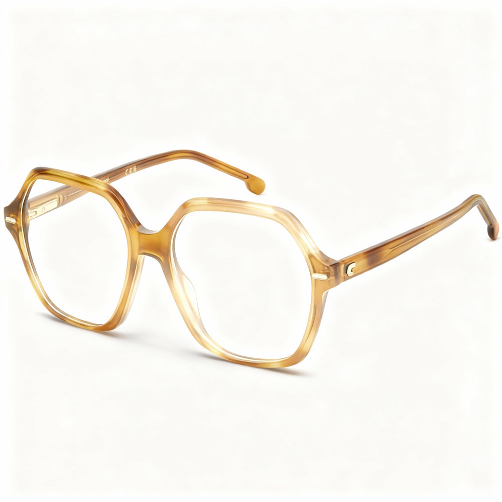 Monturas ópticas informales Carrera 3032 de acetato marrón habano para mujer, sin polarizar, talla 54-16-140 mm