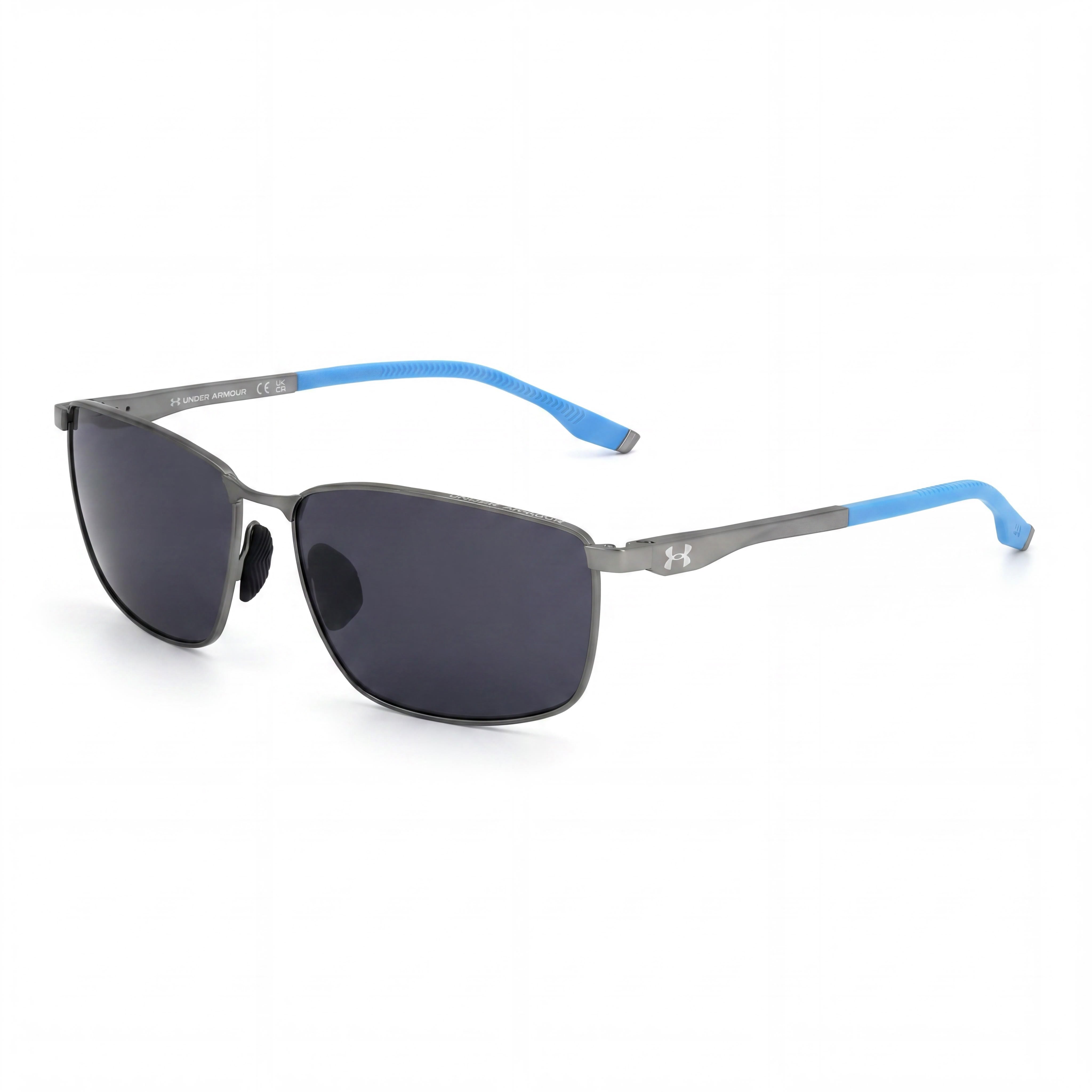 Gafas de sol deportivas Under Armour para hombre, de acero inoxidable, con lentes azul gris rutenio mate y protección UV de 60 mm., Photo 1