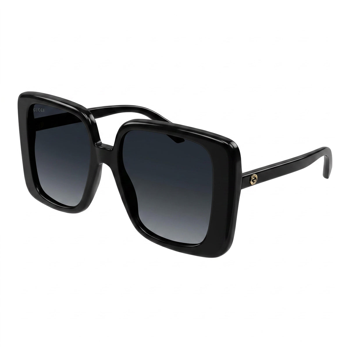 Gucci GG1314S 001 Women's Recycled Acetate Black Grey Frame UV Protected Sunglasses 55mm, Photo 1