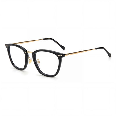 Gafas de sol modernas para mujer Isabel Marant con montura de poliamida negra dorada y ancho de lente de 50 mm